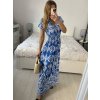 Šaty dlouhé elegantní icecool krátký rukáv dámské (S/M,L/XL) AINUOSI  ITALSKÁ MODA IMB24JA215/DUR (Velikost L/XL, Barva Černá)