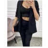 Souprava elegantní sako a kalhoty dámská (S/M ONE SIZE) ITALSKÁ MÓDA IMWB23043