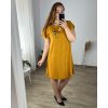 Šaty oversize krátký rukáv dámské nadrozměr (46/50 ONE SIZE) ITALSKÁ MÓDA IMBM24077/DUR (Velikost 48/50, Barva modrá královská)