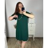 Šaty oversize krátký rukáv dámské nadrozměr (46/50 ONE SIZE) ITALSKÁ MÓDA IMBM24077/DUR (Velikost 48/50, Barva modrá královská)