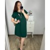 Šaty oversize krátký rukáv dámské nadrozměr (46/50 ONE SIZE) ITALSKÁ MÓDA IMBM24077/DUR (Velikost 48/50, Barva modrá královská)