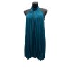 Šaty letní skládané bez rukávu dámské (S/M/L ONE SIZE) ITALSKÁ MÓDA IMWDK24360 (Velikost S/M/L, Barva béžová)