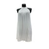 Šaty letní skládané bez rukávu dámské (S/M/L ONE SIZE) ITALSKÁ MÓDA IMWDK24360 (Velikost S/M/L, Barva béžová)