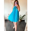 Šaty letní skládané bez rukávu dámské (S/M/L ONE SIZE) ITALSKÁ MÓDA IMWDK24360 (Velikost S/M/L, Barva béžová)