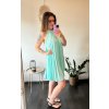 Šaty letní skládané bez rukávu dámské (S/M/L ONE SIZE) ITALSKÁ MÓDA IMWDK24360 (Velikost S/M/L, Barva béžová)