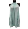 Šaty letní skládané bez rukávu dámské (S/M/L ONE SIZE) ITALSKÁ MÓDA IMWDK24360 (Velikost S/M/L, Barva béžová)