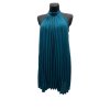 Šaty letní skládané bez rukávu dámské (S/M/L ONE SIZE) ITALSKÁ MÓDA IMWDK24360 (Velikost S/M/L, Barva béžová)