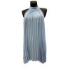 Šaty letní skládané bez rukávu dámské (S/M/L ONE SIZE) ITALSKÁ MÓDA IMWDK24360 (Velikost S/M/L, Barva béžová)