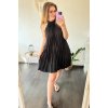 Šaty letní skládané bez rukávu dámské (S/M/L ONE SIZE) ITALSKÁ MÓDA IMWDK24360 (Velikost S/M/L, Barva béžová)