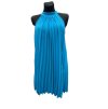 Šaty letní skládané bez rukávu dámské (S/M/L ONE SIZE) ITALSKÁ MÓDA IMWDK24360 (Velikost S/M/L, Barva béžová)