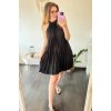 Šaty letní skládané bez rukávu dámské (S/M/L ONE SIZE) ITALSKÁ MÓDA IMWDK24360 (Velikost S/M/L, Barva béžová)