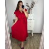 Šaty letní krátký rukáv dámské nadrozměr (3XL/4XL ONE SIZE) ITALSKÁ MÓDA IMWQ24133/DUR (Velikost 3XL/4XL, Barva Černá)