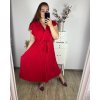 Šaty letní krátký rukáv dámské nadrozměr (3XL/4XL ONE SIZE) ITALSKÁ MÓDA IMWQ24133/DUR (Velikost 3XL/4XL, Barva Černá)