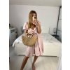 Šaty carmen mušelín krátký rukáv dámské (S/M/L ONE SIZE) ITALSKÁ MÓDA IMWCN24002/DU (Velikost M/L, Barva bílá)