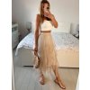 Sukně tylová dlouhá dámská (S/M ONE SIZE) ITALSKÁ MÓDA IMWAA234212/DU (Velikost S/M/L, Barva béžová)