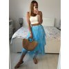 Sukně tylová dlouhá dámská (S/M ONE SIZE) ITALSKÁ MÓDA IMWAA234212/DU (Velikost S/M/L, Barva béžová)