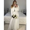 Bolérko kožíškové dlouhý rukáv dámské (S/M ONE SIZE) ITALSKÁ MÓDA IMHMS23083/DUR (Velikost S/M/L, Barva bílá)