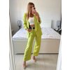 Souprava elegantní sako a kalhoty dámská (S/M ONE SIZE) ITALSKÁ MÓDA IMWB24146/DU (Velikost S/M/L, Barva Černá)
