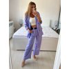 Souprava elegantní sako a kalhoty dámská (S/M ONE SIZE) ITALSKÁ MÓDA IMWB24146/DU (Velikost S/M/L, Barva Černá)