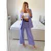 Souprava elegantní sako a kalhoty dámská (S/M ONE SIZE) ITALSKÁ MÓDA IMWB24146/DU (Velikost S/M/L, Barva Černá)