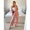 Souprava elegantní sako a kalhoty dámská (S/M ONE SIZE) ITALSKÁ MÓDA IMWB24146/DU (Velikost S/M/L, Barva Černá)