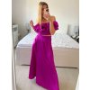 Souprava letní saténová top a sukně  dámská (S/M/L ONE SIZE) ITALSKÁ MÓDA IMWAS24002/DU (Velikost M/L, Barva béžová)