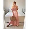 Souprava letní saténová top a sukně  dámská (S/M/L ONE SIZE) ITALSKÁ MÓDA IMWAS24002/DU (Velikost M/L, Barva béžová)