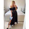 Souprava letní saténová top a sukně  dámská (S/M/L ONE SIZE) ITALSKÁ MÓDA IMWAS24002/DU (Velikost M/L, Barva béžová)