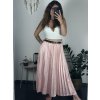 Sukně dlouhá skládaná dámská (S/M ONE SIZE) ITALSKÁ MÓDA IMWMY24099/DU (Velikost S/M/L, Barva růžová světlá)