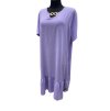 Šaty elegantní krátký rukáv dámské nadrozměr (58/60 ONE SIZE) ITALSKÁ MÓDA IMWQ24065/DR (Velikost 58/60, Barva světle modrá)
