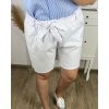 Kraťasy šortky strečové dámské nadrozměr (56/58 ONE SIZE) ITALSKÁ MÓDA IMWQ24167/DR (Velikost 56/58, Barva bílá)