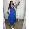 Šaty dlouhé elegantní icecool krátký rukáv dámské (M/L, XL/XXL) AINUOSI  ITALSKÁ MODA IMB249025/DU (Velikost XL/2XL, Barva Černá)