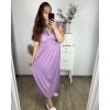 Šaty dlouhé elegantní icecool krátký rukáv dámské (M/L, XL/XXL) AINUOSI  ITALSKÁ MODA IMB249025/DU (Velikost XL/2XL, Barva Černá)