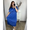 Šaty dlouhé elegantní icecool krátký rukáv dámské (M/L, XL/XXL) AINUOSI  ITALSKÁ MODA IMB249027/DU (Velikost M/L, Barva Černá)
