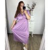 Šaty dlouhé elegantní icecool krátký rukáv dámské (M/L, XL/XXL) AINUOSI  ITALSKÁ MODA IMB249027/DU (Velikost M/L, Barva Černá)