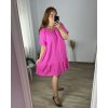 Šaty letní mušelínové carmen dámské (52/54 ONE SIZE) ITALSKÁ MÓDA IM424294/DU (Velikost 52/54, Barva zelená)