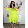 Šaty letní mušelínové carmen dámské (52/54 ONE SIZE) ITALSKÁ MÓDA IM424294/DU (Velikost 52/54, Barva zelená)