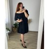 Šaty letní mušelínové carmen dámské (52/54 ONE SIZE) ITALSKÁ MÓDA IM424294/DU (Velikost 52/54, Barva zelená)