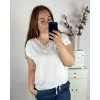 Tunika halenka s krajkou krátký rukáv dámská nadrozměr (44/46/48  ONE SIZE) ITALSKÁ MÓDA IMWEC24041/DUR