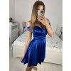 Šaty společenské saténové carmen dámské (S/M ONE SIZE) ITALSKá MóDA IMHMS23087/DU (Velikost S/M/L, Barva červená)