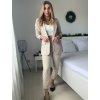 Souprava elegantní sako a kalhoty dámské (S/M/L ONE SIZE) ITALSKÁ MÓDA IMWCP24142/DUR (Velikost M/L, Barva růžová světlá)