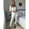 Souprava elegantní sako a kalhoty dámské (S/M/L ONE SIZE) ITALSKÁ MÓDA IMWCP24142/DUR (Velikost M/L, Barva růžová světlá)