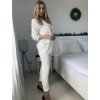 Souprava elegantní sako a kalhoty dámské (S/M/L ONE SIZE) ITALSKÁ MÓDA IMWCP24142/DUR (Velikost M/L, Barva růžová světlá)