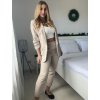 Souprava elegantní sako a kalhoty dámské (S/M/L ONE SIZE) ITALSKÁ MÓDA IMWCP24142/DUR (Velikost M/L, Barva růžová světlá)