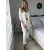 Souprava elegantní sako a kalhoty dámské (S/M/L ONE SIZE) ITALSKÁ MÓDA IMWCP24142/DUR (Velikost M/L, Barva růžová světlá)
