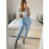 Souprava elegantní sako a kalhoty dámské (S/M/L ONE SIZE) ITALSKÁ MÓDA IMWCP24142/DUR (Velikost M/L, Barva růžová světlá)