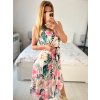 Šaty dlouhé elegantní šifonové bez rukávu dámské (S/M ONE SIZE) ITALSKÁ MÓDA IM424JULIE-3/DU (Velikost S/M/L, Barva bílá)