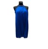 Šaty letní skládané bez rukávu dámské (S/M/L ONE SIZE) ITALSKÁ MÓDA IMWGB24029 (Velikost S/M/L, Barva béžová)