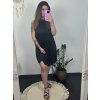 Šaty letní skládané bez rukávu dámské (S/M/L ONE SIZE) ITALSKÁ MÓDA IMWGB24029 (Velikost S/M/L, Barva béžová)