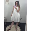 Šaty letní skládané bez rukávu dámské (S/M/L ONE SIZE) ITALSKÁ MÓDA IMWGB24029 (Velikost S/M/L, Barva béžová)